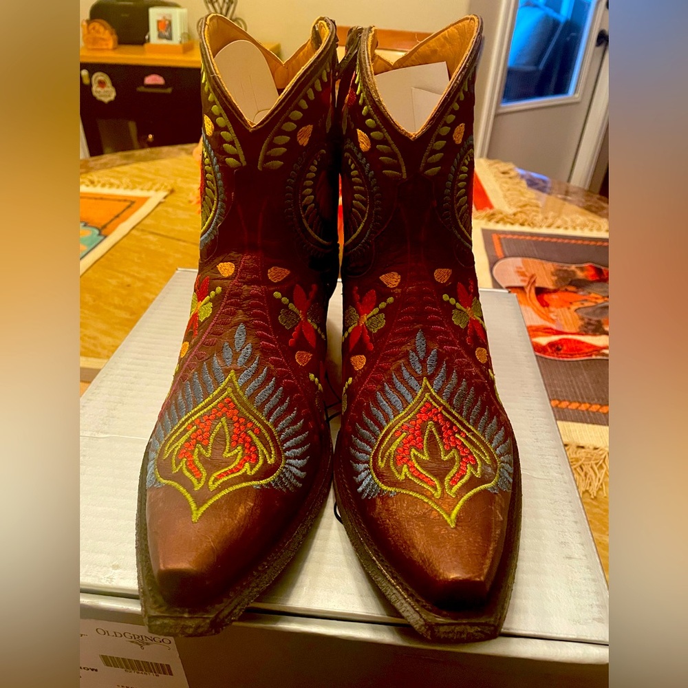 Old Gringo Multicolor Embroidered Ankle Boots